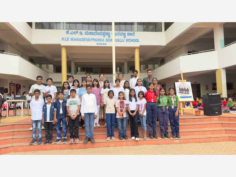 ๐๐ World Yoga Day & Music Day Celebration at KLE Mahadevappanna Munavalli School, Gokak ๐ถ๐งโโ๏ธ