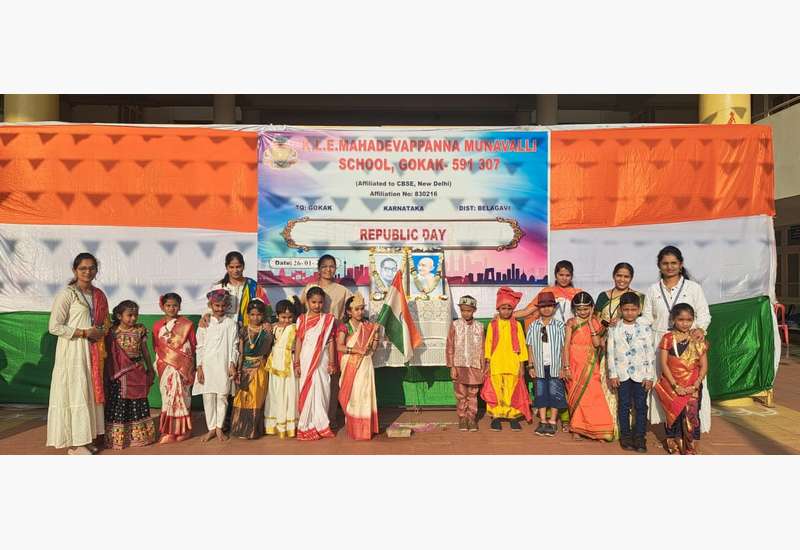 Republic Day Celebration at KLE Mahadevappanna Munavalli School